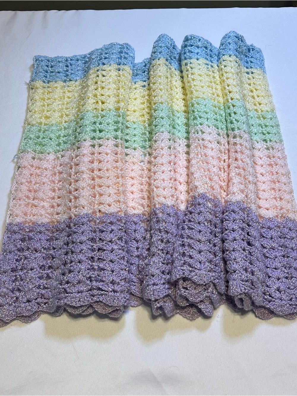 Pastel Multicolor Crochet baby blanket